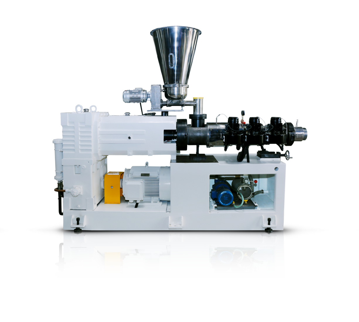 Conical twin screw extruder